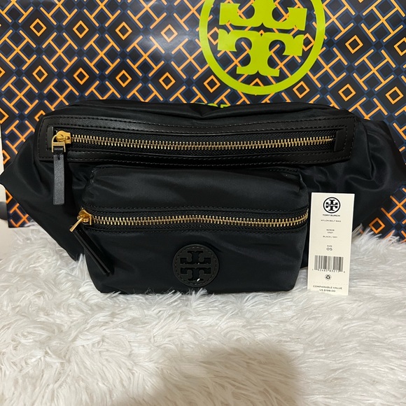 NWT Authentic Tory Burch Nylon Belt Bag Black - Picture 4 of 6
